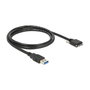 DeLOCK Cable USB 3.0 de 1 m, Tipo-A a Micro-USB B con tornillos, 5 Gbps
