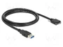 DeLOCK Cable USB 3.0 de 1 m, Tipo-A a Micro-USB B con tornillos, 5 Gbps