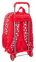 Mochila Escolar con Ruedas Hello Kitty Iconic Blanco Rojo 33 x 42 x 14 cm