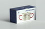 DKD Home Decor Set de 2 Tazas Gatos Love en Porcelana