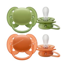 AVENT Chupete Ultra Soft +18M Verde/Naranja 2 Unidades