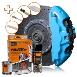 Foliatec FO2178 Kit Pintura para Pinzas de Freno Azul Cielo 3 Componentes - Acabado Deportivo y Duradero