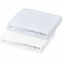 P'Tit Dodo Juego de 2 sábanas bajeras Jersey 70 x 140 cm - Blanco / Azul claro