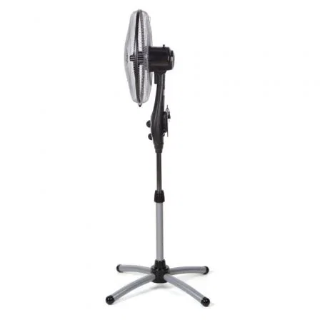 Orbegozo SF 0156 Ventilador de Pie 60W, Aspas 45cm, 3 Velocidades, Oscilación Oval, Altura Ajustable, Temporizador