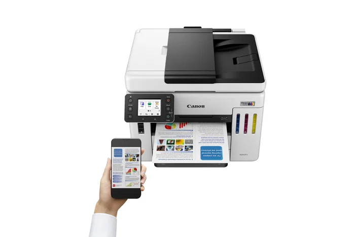 MultifunciÓn recargable canon maxify gx7150 megatank wifi dÚplex fax blanca