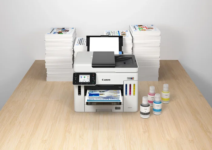 MultifunciÓn recargable canon maxify gx7150 megatank wifi dÚplex fax blanca