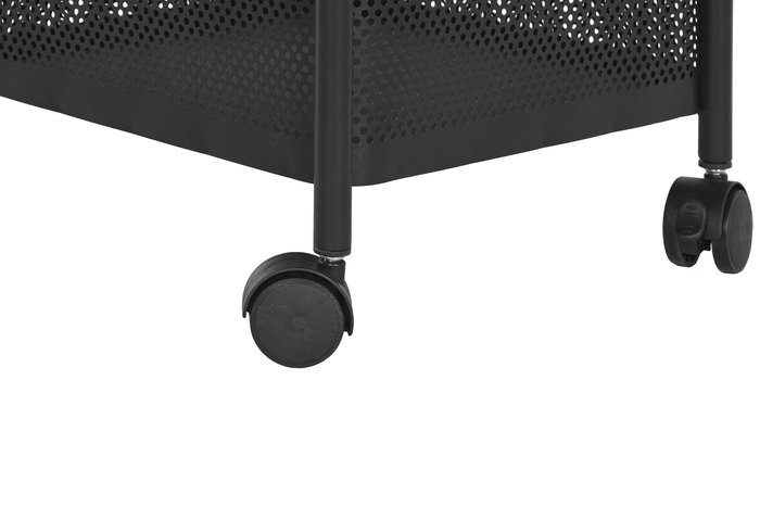 DKD Home Decor Camarera Carrito Cocina con 5 Cestas Metal Negro 33.5 x 90 x 33.5 cm