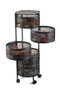 DKD Home Decor Camarera Carrito Cocina con 5 Cestas Metal Negro 33.5 x 90 x 33.5 cm