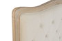 DKD Home Decor Cabecero Cama Tradicional Beige Lino y Rubberwood 10 x 120 x 160 cm