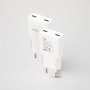 Nanocable Cargador de Pared 2xUSB-C PD 25W Blanco