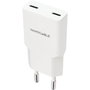 Nanocable Cargador de Pared 2xUSB-C PD 25W Blanco