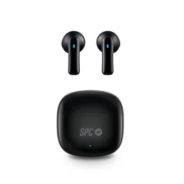 SPC Zion 2 Play Auriculares Inalámbricos True Wireless Bluetooth 5.3, 7h Autonomía + 28h con Estuche, Control Táctil, USB-C, Manos Libres, Color Negro