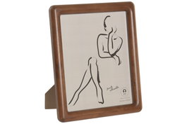 DKD Home Decor Marco de Fotos de Acacia y Cristal Marrón 20x25 cm