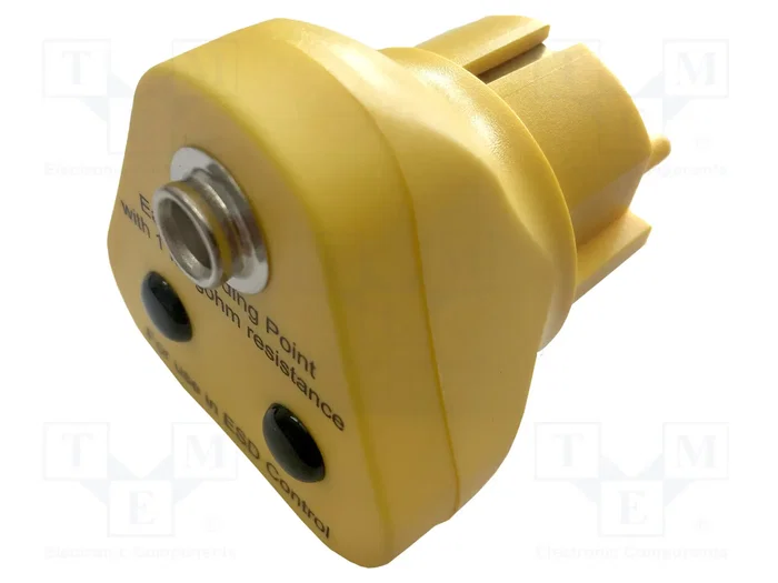 COBA EUROPE Enchufe con toma de tierra ESD amarillo