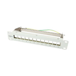 Synergy21 Keystone, Modulträger, 10Patchpanel für 12xTP-Modul, 1HE, Lichtgrau