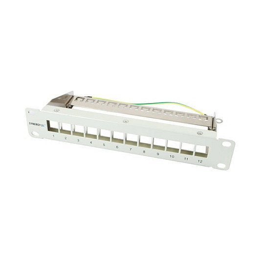 Synergy21 Keystone, Modulträger, 10Patchpanel für 12xTP-Modul, 1HE, Lichtgrau Synergy21 Keystone, Modulträger, 10Patchpanel für 12xTP-Modul, 1HE, Lichtgrau