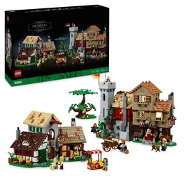Lego 10332 Plaza de la Ciudad Medieval - Set de Construcción Coleccionable para Adultos, Decoración del Hogar
