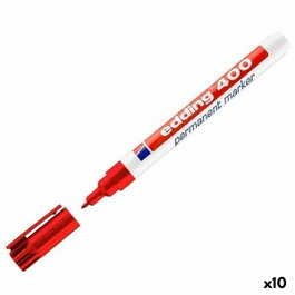 Edding Marcador Permanente 400 Rojo Set de 10