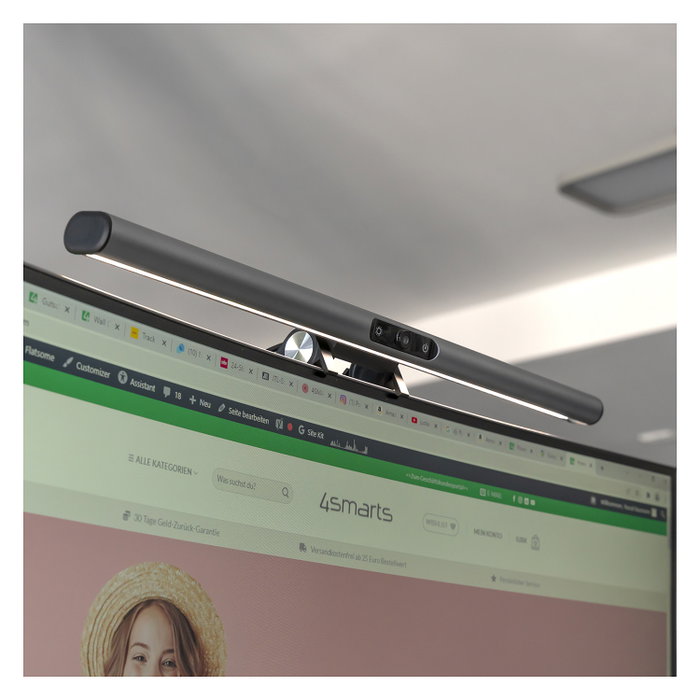 4smarts LightBar Pro 2en1 con Webcam, Barra de Luz LED para Streaming Plata, Plug & Play 4smarts LightBar Pro 2en1 con Webcam, Barra de Luz LED para Streaming Plata, Plug & Play