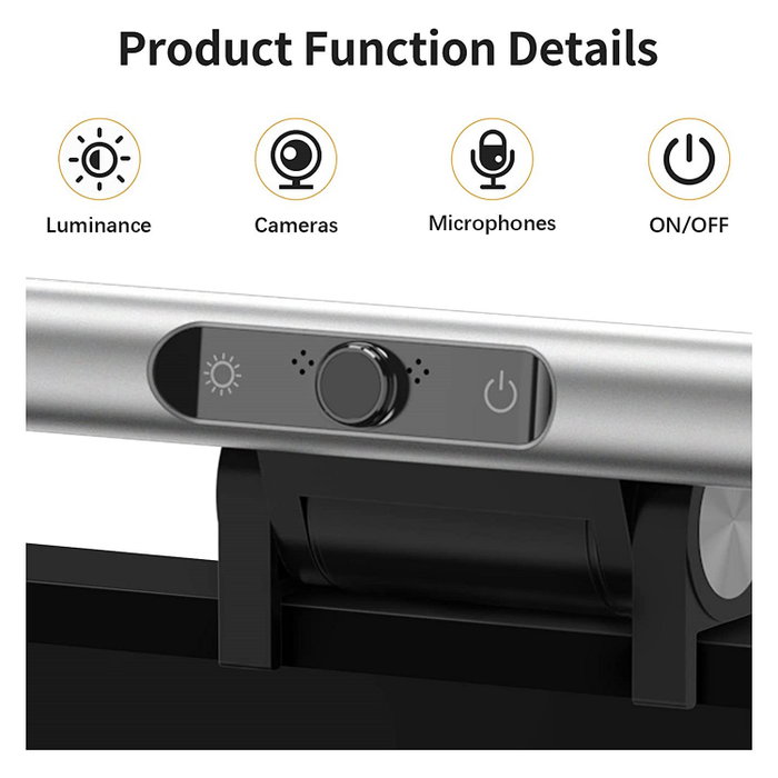 4smarts LightBar Pro 2en1 con Webcam, Barra de Luz LED para Streaming Plata, Plug & Play 4smarts LightBar Pro 2en1 con Webcam, Barra de Luz LED para Streaming Plata, Plug & Play