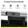 LightBar con Webcam 2 en 1, Plata, 440 mm, Plug and Play, Compatible con Windows, MacOS, iOS, Linux