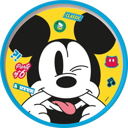 Licensing Plato Antideslizante Bicolor Premium Mickey CZ11295 Infantil Disney Libre BPA Apto Microondas