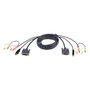 Aten Cable KVM DVI-I Single Link USB de 3 m (2L-7D03UI)