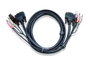 Aten Cable KVM DVI-I Single Link USB de 3 m (2L-7D03UI)