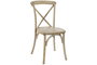 DKD Home Decor Silla Crossback de Madera de Olmo Apilable Natural