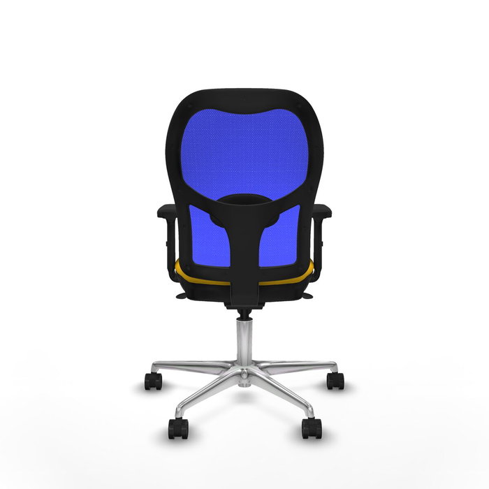 PIQUERAS Y CRESPO Silla de oficina Jorquera con mecanismo Sincro, Tela Amarilla y Malla Azul PIQUERAS Y CRESPO Silla de oficina Jorquera con mecanismo Sincro, Tela Amarilla y Malla Azul