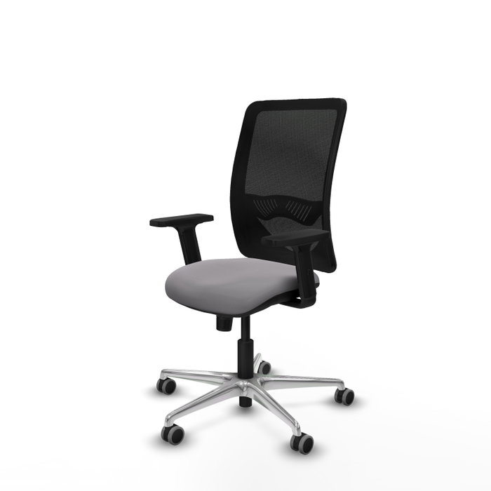PIQUERAS Y CRESPO Silla de oficina Zulema con mecanismo Sincro, Gris y Negro