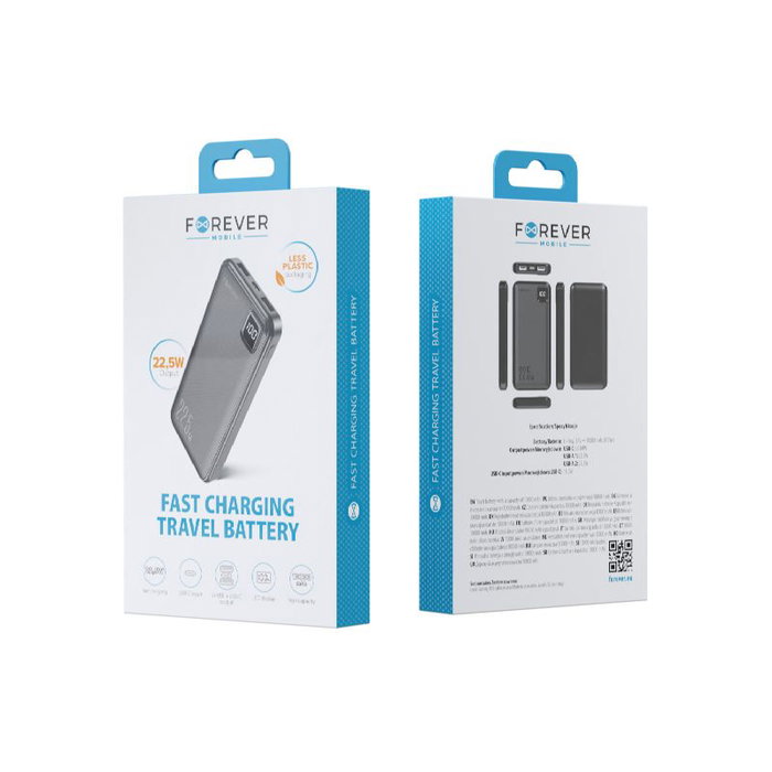 FOREVER Forever power bank TB-300M 10000 mAh 22,5W negro