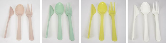 Dem Set 12 Cubiertos PP Pastel 26 cm Largo x 7 cm Ancho x 4 cm Alto (24 Unidades)