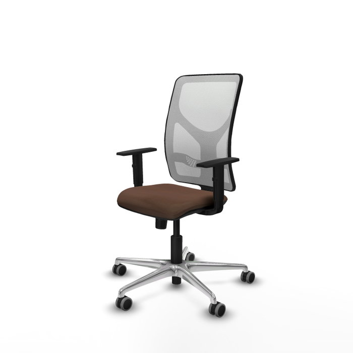 PIQUERAS Y CRESPO Silla de oficina Motilla con mecanismo Sincro, Marrón oscuro y Blanco PIQUERAS Y CRESPO Silla de oficina Motilla con mecanismo Sincro, Marrón oscuro y Blanco