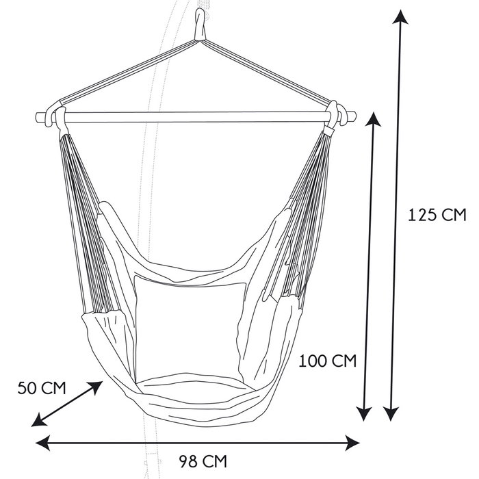 Home Deco Factory Silla Balancín Colgante Mirage 98x50x125 cm