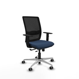PIQUERAS Y CRESPO Silla de oficina Haches Azul marino y Negro