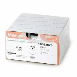 B. Braun Monosyn Violet 5-0 HR17 70 cm Hilo Quirúrgico 12 Unidades