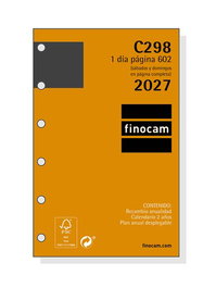 Finocam Recambio de Agenda Anual 2027 C298 Classic 602 73x114 mm