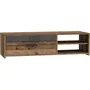 Paco Mueble TV PCOT11-C754 Madera Vieja Hormigón Gris Oscuro 1 Cajón 2 Nichos L 120 x P 42,1 x H 31,8 cm