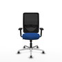 PIQUERAS Y CRESPO Silla de oficina Zulema con mecanismo Sincro, Azul y Negro