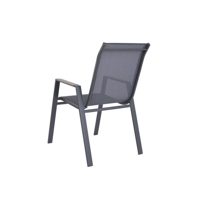 DKD Home Decor Mesa Comedor Set 7 Acero 150x90x73 para 6 Comensales