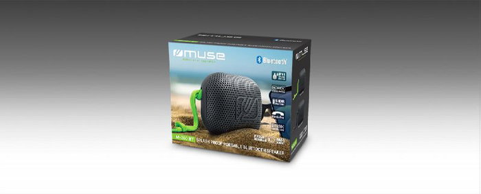 MUSE Altavoz Bluetooth Portátil MUSE 5W con Resistencia al Agua IP44 y Carga USB-C