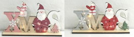 DKD Home Decor Decoración Luminosa MDF Multicolor 26x5x13 cm (Surtido de 2)