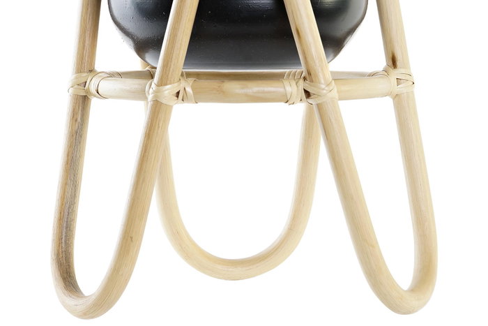 DKD Home Decor Macetero de Bambú y Metal con Maceta 26x26x40 cm