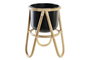 DKD Home Decor Macetero de Bambú y Metal con Maceta 26x26x40 cm