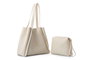 Lucky Bees Bolsa de Hombro Crema Cuero de Polivinilo Elegante y Sofisticada para Mujer Accesorio de Moda