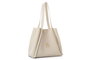 Lucky Bees Bolsa de Hombro Crema Cuero de Polivinilo Elegante y Sofisticada para Mujer Accesorio de Moda