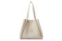 Lucky Bees Bolsa de Hombro Crema Cuero de Polivinilo Elegante y Sofisticada para Mujer Accesorio de Moda