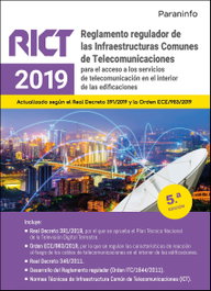 Reglamento regulador de las Infraestructuras Comunes de Telecomunicaciones (RICT 2019) 5.ª edición 2022, Luis Miguel Cerdá Filiu - PARANINFO