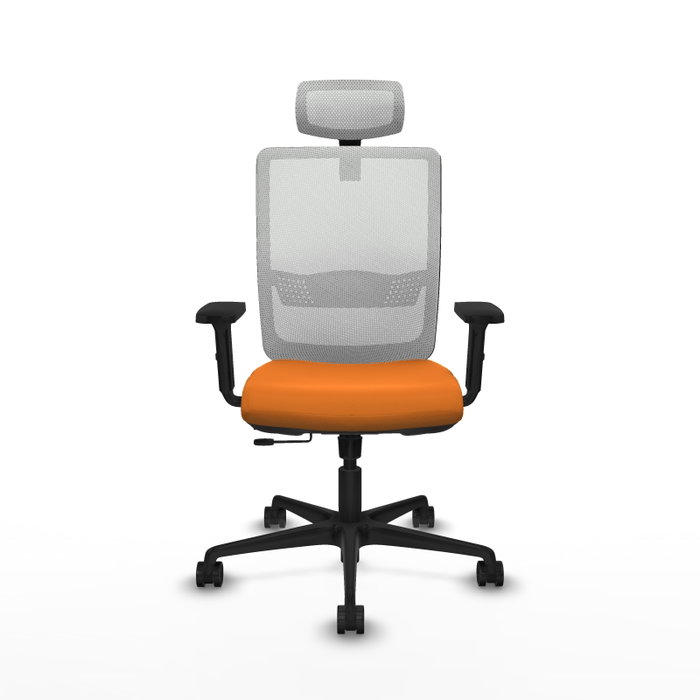PIQUERAS Y CRESPO Silla de oficina Haches Naranja y Blanco